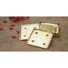 Ahar ✽ Brass ~  Coaster { Six Pieces }